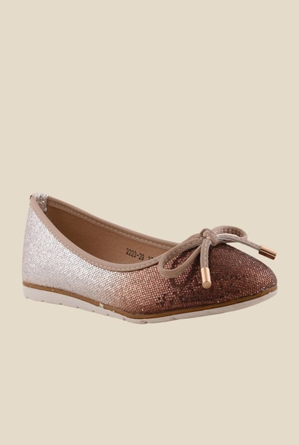 Bruno Manetti Brown & Silver Flat Ballets Bruno Manetti Brown & Silver Flat Ballets