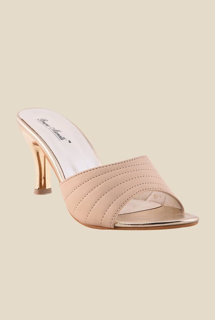 Bruno Manetti Cream Stiletto Heeled Sandals Bruno Manetti Cream Stiletto Heeled Sandals