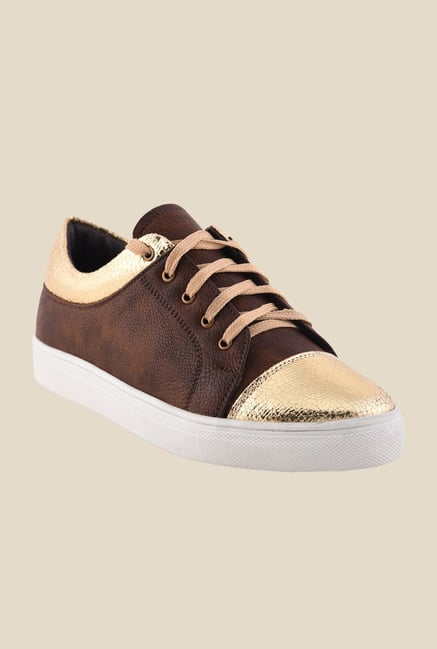 Bruno Manetti Gold & Brown Sneakers Bruno Manetti Gold & Brown Sneakers