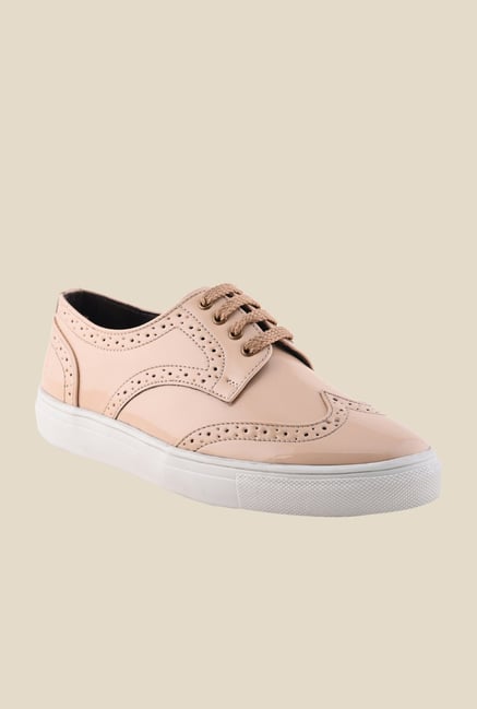 Bruno Manetti Beige & White Brogue Sneakers Bruno Manetti Beige & White Brogue Sneakers