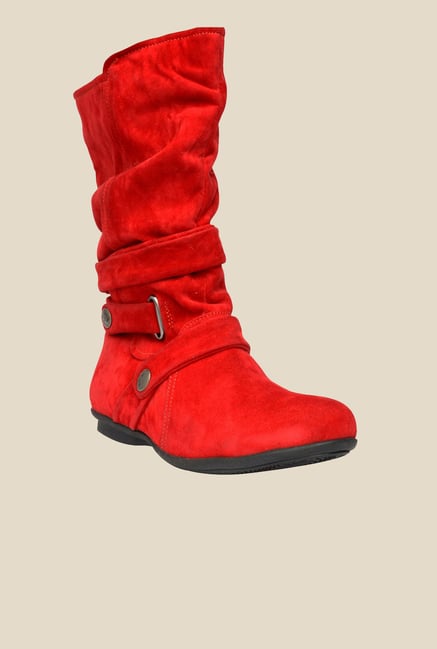 Bruno Manetti Red Flat Booties Bruno Manetti Red Flat Booties