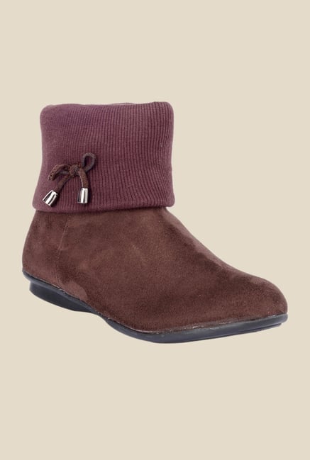 Bruno Manetti Brown Flat Booties Bruno Manetti Brown Flat Booties