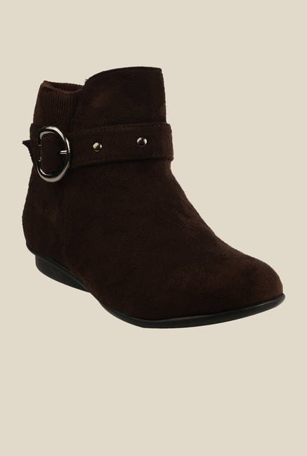 Bruno Manetti Brown Flat Booties Bruno Manetti Brown Flat Booties
