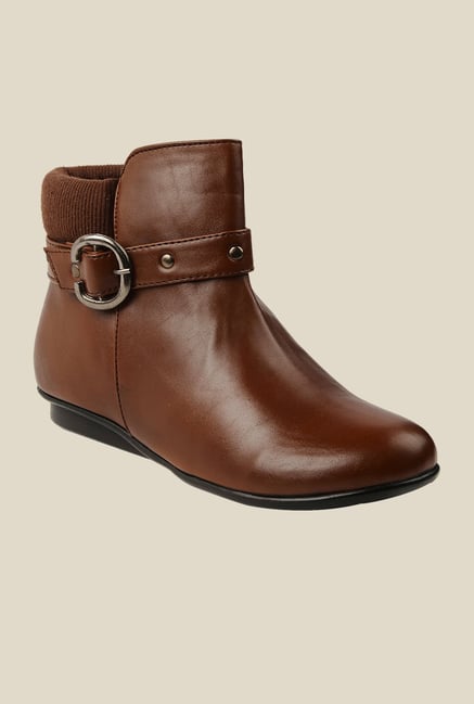 Bruno Manetti Brown Flat Booties Bruno Manetti Brown Flat Booties