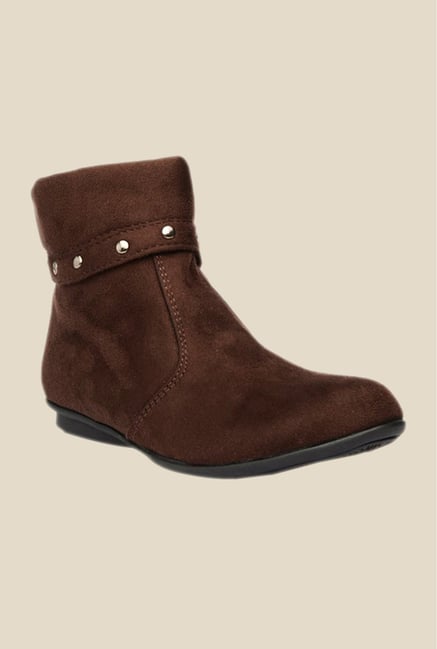 Bruno Manetti Brown Flat Booties Bruno Manetti Brown Flat Booties