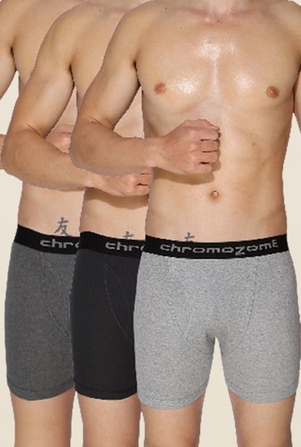 Chromozome Grey, Ash & Charcoal Trunks (Pack Of 3) Chromozome Grey, Ash & Charcoal Trunks (Pack Of 3)
