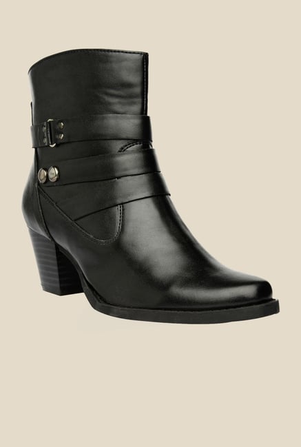 Bruno Manetti Black Block Heeled Booties Bruno Manetti Black Block Heeled Booties