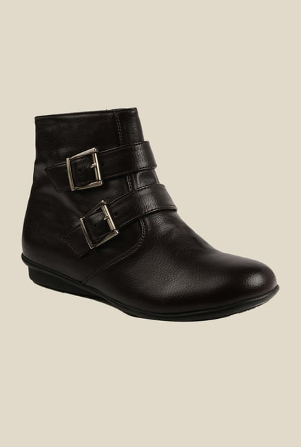 Bruno Manetti Dark Brown Flat Booties Bruno Manetti Dark Brown Flat Booties