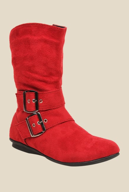Bruno Manetti Red Flat Booties Bruno Manetti Red Flat Booties
