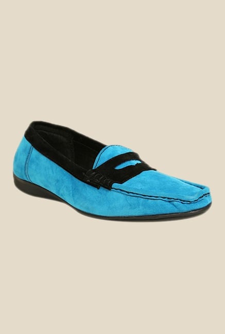 Bruno Manetti Sky Blue & Black Loafers Bruno Manetti Sky Blue & Black Loafers