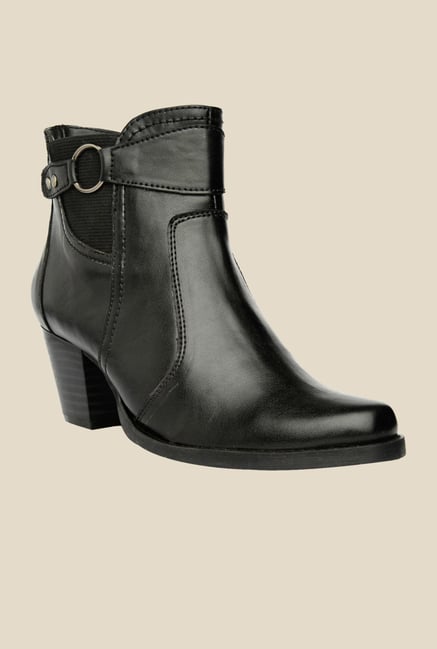Bruno Manetti Black Block Heeled Booties Bruno Manetti Black Block Heeled Booties