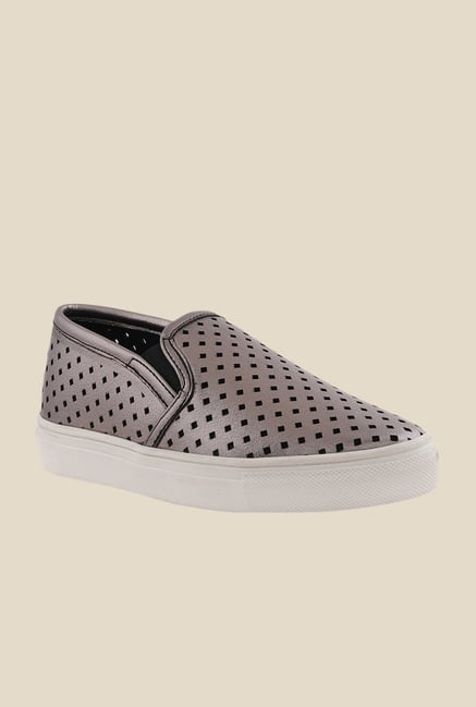 Bruno Manetti Gun Metal & White Plimsolls Bruno Manetti Gun Metal & White Plimsolls