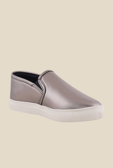 Bruno Manetti Gun Metal & White Plimsolls Bruno Manetti Gun Metal & White Plimsolls