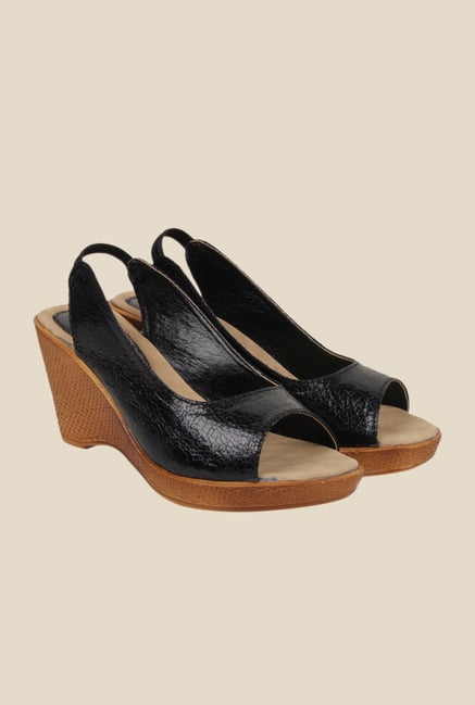 Bruno Manetti Black Sling Back Wedges Bruno Manetti Black Sling Back Wedges