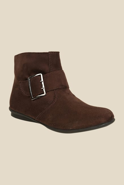 Bruno Manetti Brown Flat Booties Bruno Manetti Brown Flat Booties