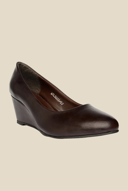 Bruno Manetti Brown Wedge Heeled Pumps Bruno Manetti Brown Wedge Heeled Pumps