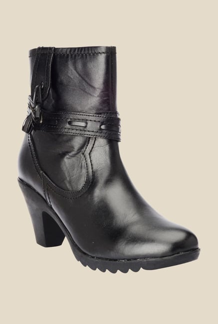 Bruno Manetti Black Block Heeled Booties Bruno Manetti Black Block Heeled Booties