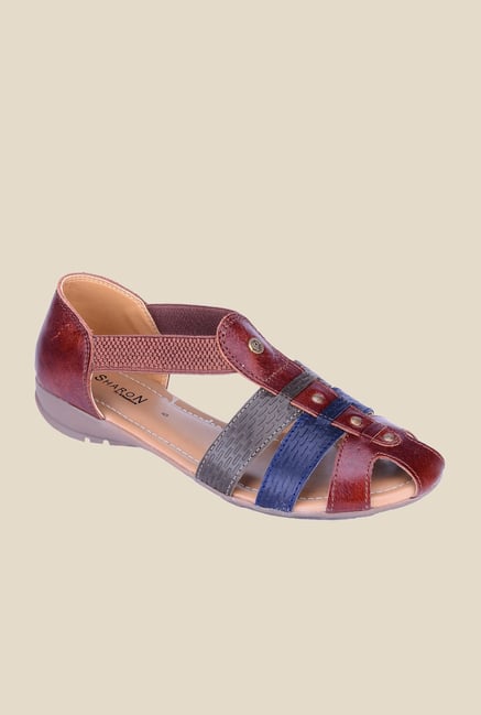 Khadim's Sharon Brown Casual Sandals Khadim's Sharon Brown Casual Sandals