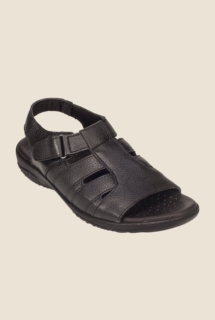 Khadim's British Walkers Black Leather Sandals Khadim's British Walkers Black Leather Sandals