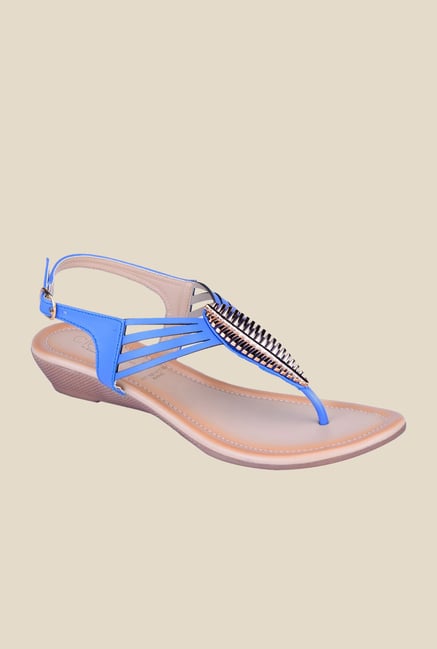 Khadim's Cleo Blue Back Strap Sandals Khadim's Cleo Blue Back Strap Sandals
