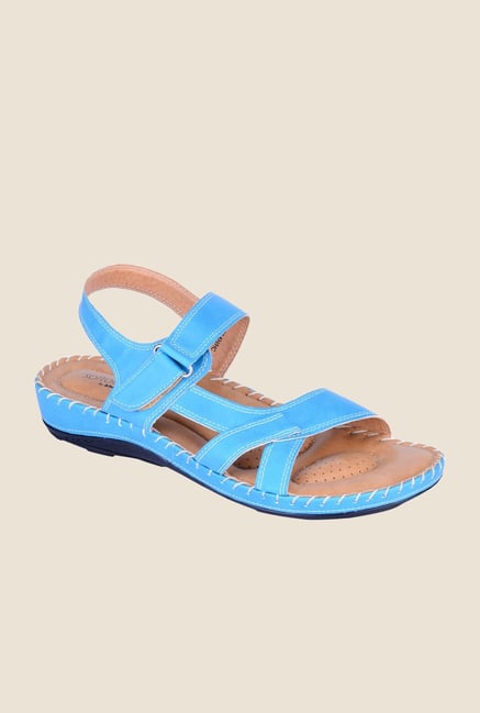 Khadim's Softouch Blue Ankle Strap Sandals Khadim's Softouch Blue Ankle Strap Sandals
