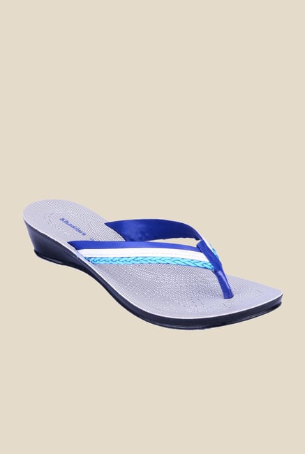 Khadim's Blue & White Thong Sandals Khadim's Blue & White Thong Sandals