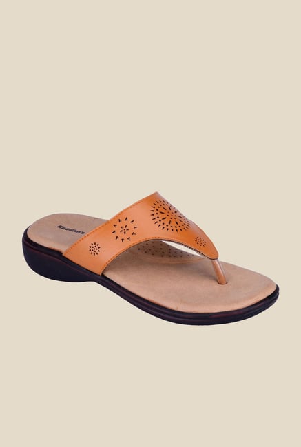 Khadim's Tan Thong Sandals Khadim's Tan Thong Sandals