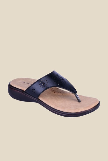 Khadim's Black Thong Sandals Khadim's Black Thong Sandals