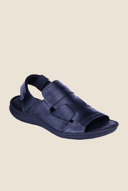 Khadim's British Walkers Black Back Strap Sandals Khadim's British Walkers Black Back Strap Sandals