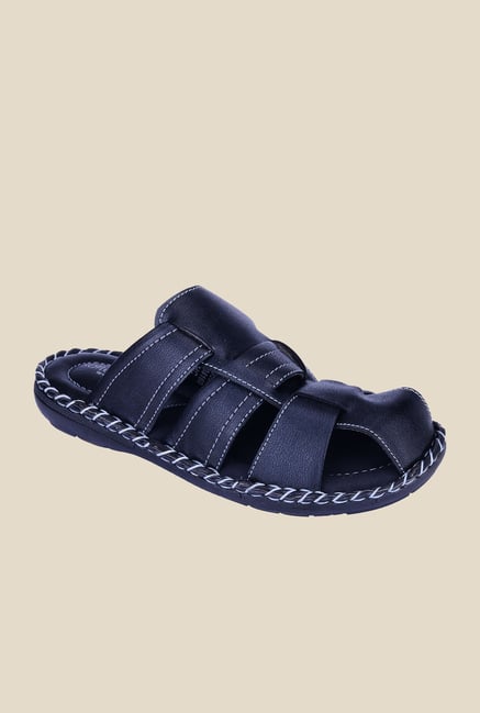 Khadim's Softouch Black Casual Sandals Khadim's Softouch Black Casual Sandals