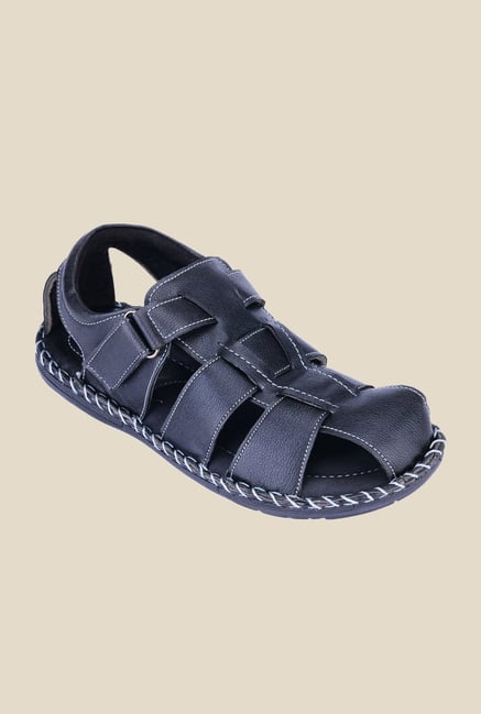 Khadim's Softouch Black Fisherman Sandals Khadim's Softouch Black Fisherman Sandals