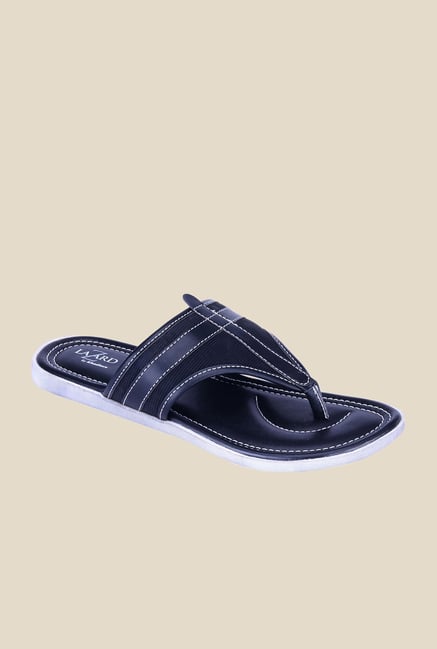 Khadim's Lazard Black T-Strap Sandals Khadim's Lazard Black T-Strap Sandals