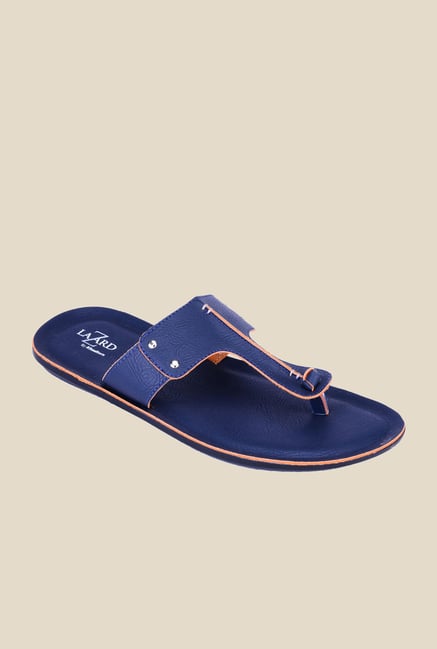 Khadim's Lazard Blue T-Strap Sandals Khadim's Lazard Blue T-Strap Sandals