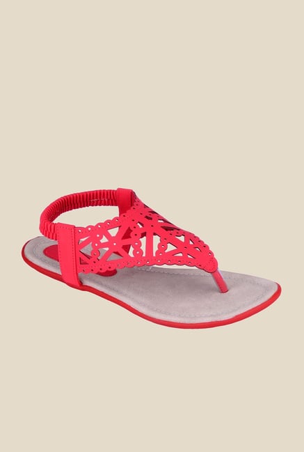 Khadim's Cleo Red Sling Back Sandals Khadim's Cleo Red Sling Back Sandals