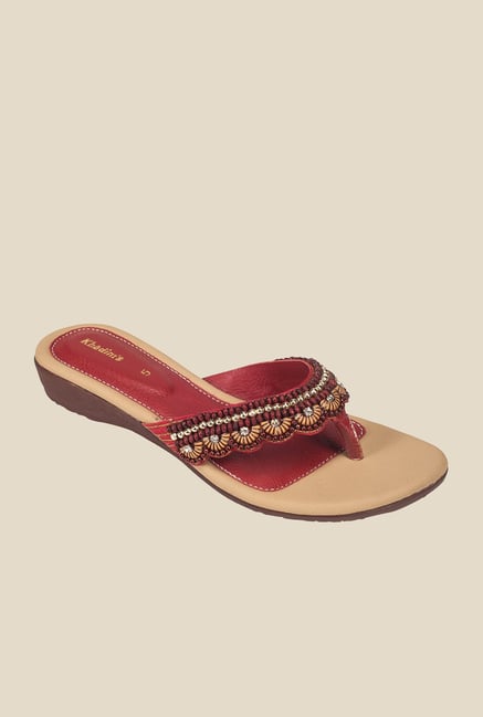 Khadim's Maroon Thong Sandals Khadim's Maroon Thong Sandals