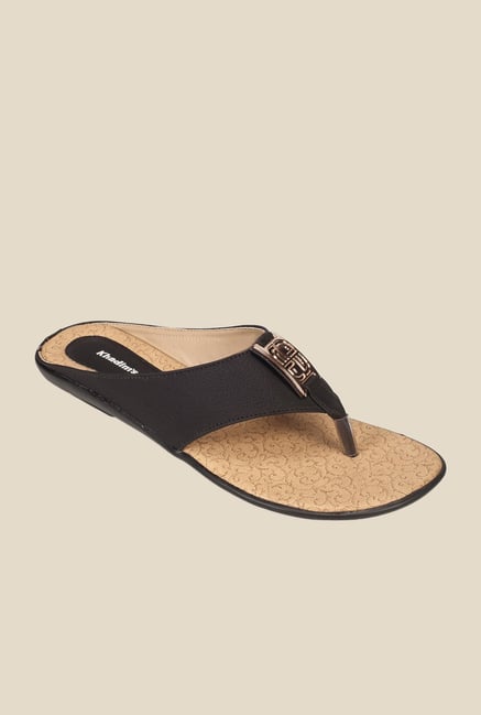 Khadim's Black Thong Sandals Khadim's Black Thong Sandals