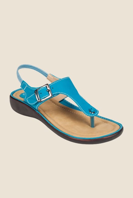 Khadim's Cleo Blue T-Strap Sandals Khadim's Cleo Blue T-Strap Sandals