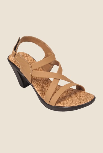 Khadim's Beige Back Strap Sandals Khadim's Beige Back Strap Sandals