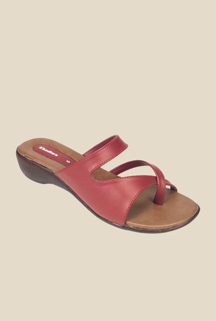 Khadim's Burgundy Wedge Sandals Khadim's Burgundy Wedge Sandals