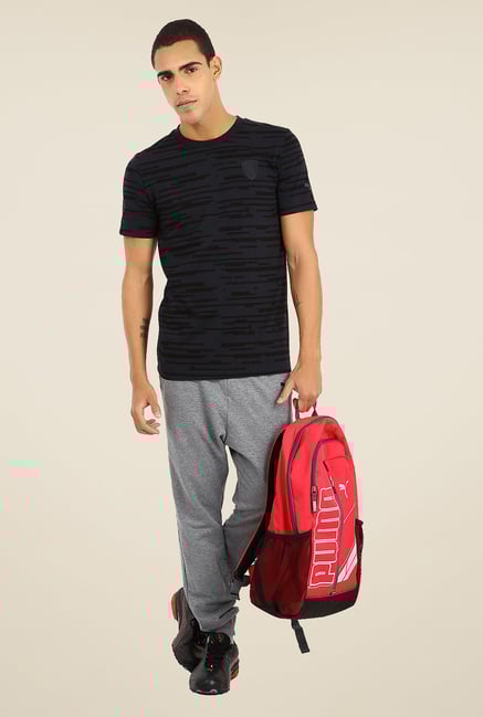 Puma Black Self Print T Shirt Puma Black Self Print T Shirt
