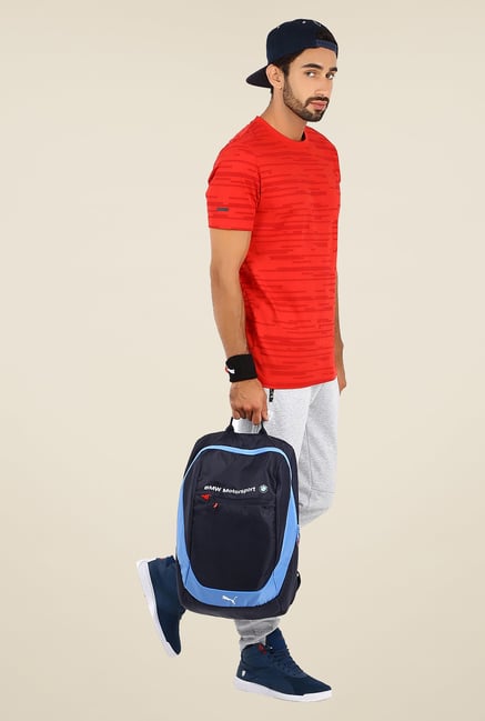 Puma Red Self Print T Shirt Puma Red Self Print T Shirt