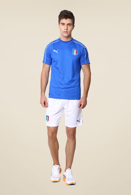 Puma Blue Logo Print T Shirt Puma Blue Logo Print T Shirt
