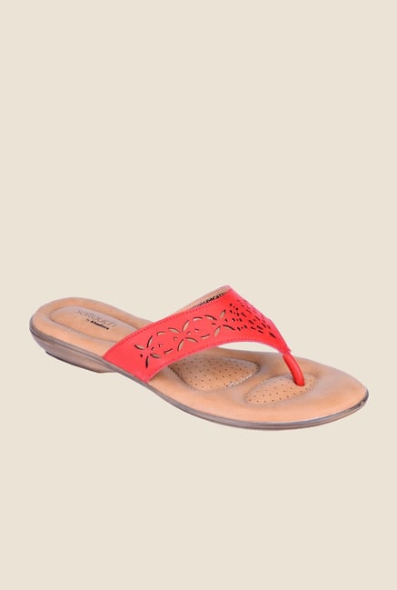 Khadim's Softouch Red Thong Sandals Khadim's Softouch Red Thong Sandals