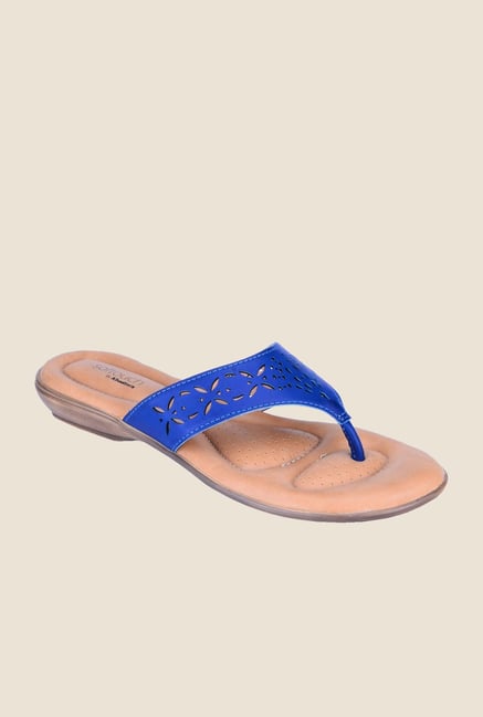 Khadim's Softouch Blue Thong Sandals Khadim's Softouch Blue Thong Sandals