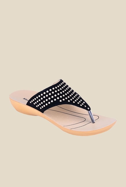 Khadim's Black Thong Sandals Khadim's Black Thong Sandals