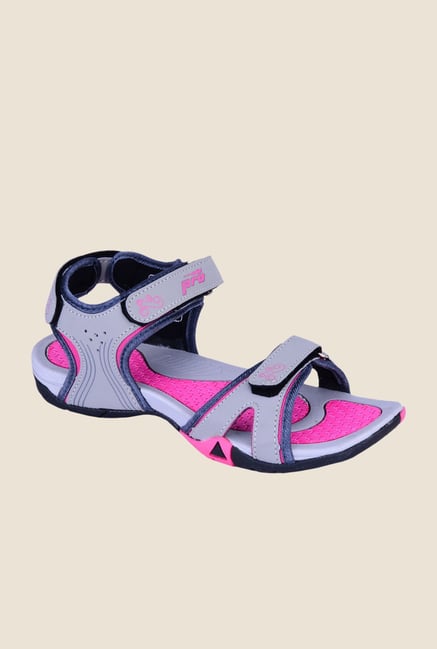 Khadim's Pro Grey & Pink Floater Sandals Khadim's Pro Grey & Pink Floater Sandals