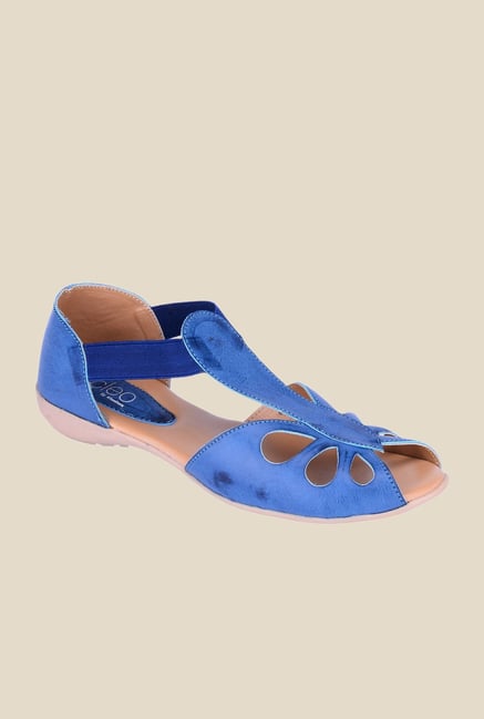 Khadim's Cleo Blue Slide D'orsay Sandals Khadim's Cleo Blue Slide D'orsay Sandals