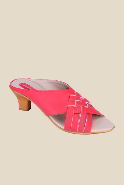 Khadim's Pink Slide Sandals Khadim's Pink Slide Sandals