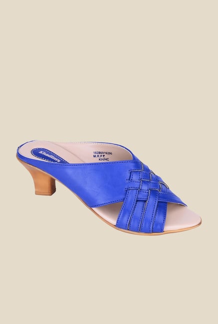 Khadim's Blue Slide Sandals Khadim's Blue Slide Sandals