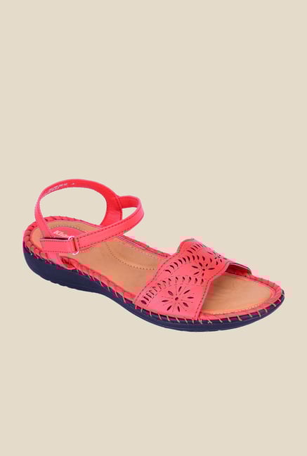 Khadim's Red Ankle Strap Sandals Khadim's Red Ankle Strap Sandals